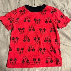 Kids Red Mickey Mouse T-Shirt Size 3T